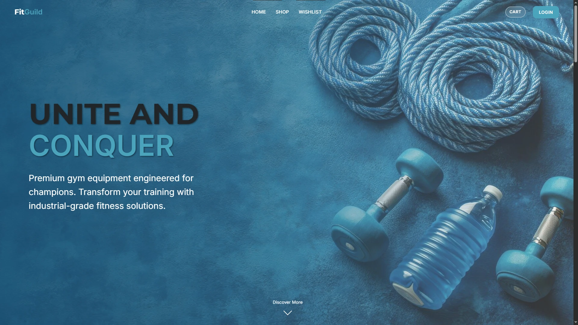 FitGuild's storefront home page.