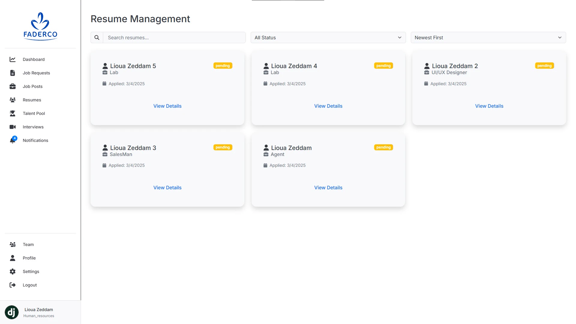 The applications queue.