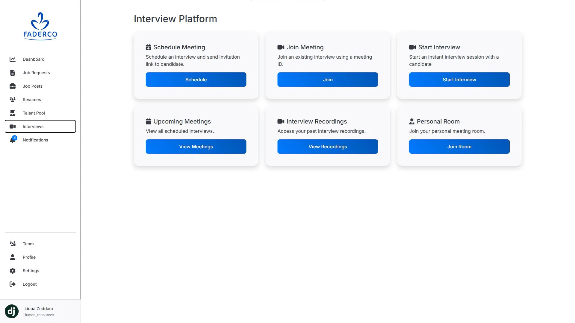Interview scheduling.